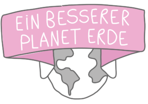 Der Planet Erde mit einem Band, das einen besseren Planeten sagt