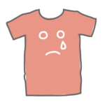 Pfirsichflanell mit weißem Gesicht und einer Träne